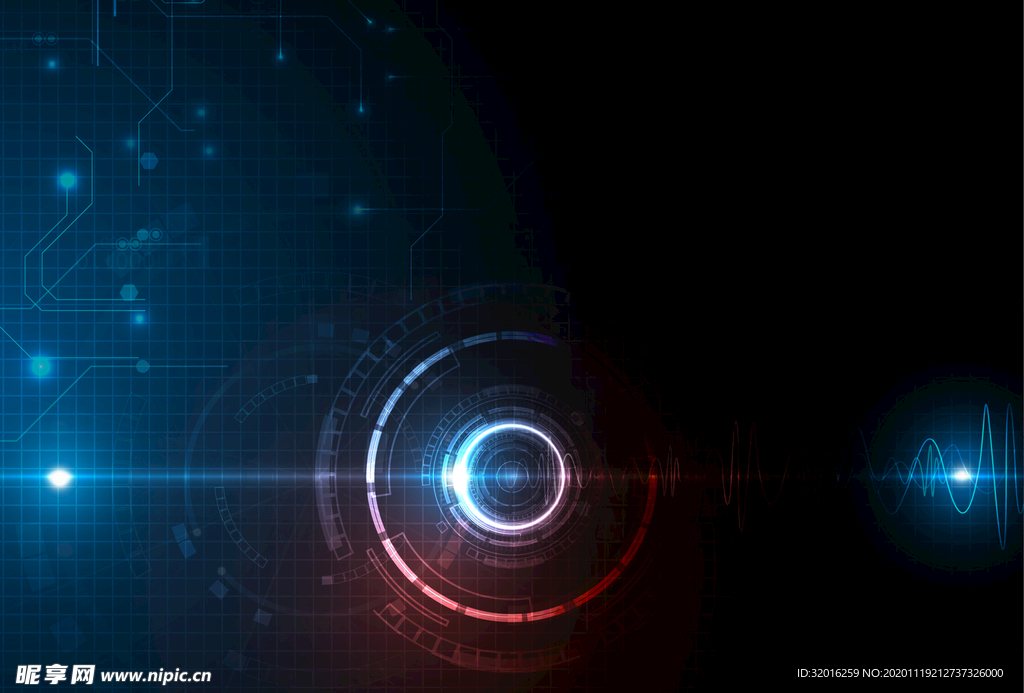 矢量元素光效科技背景图