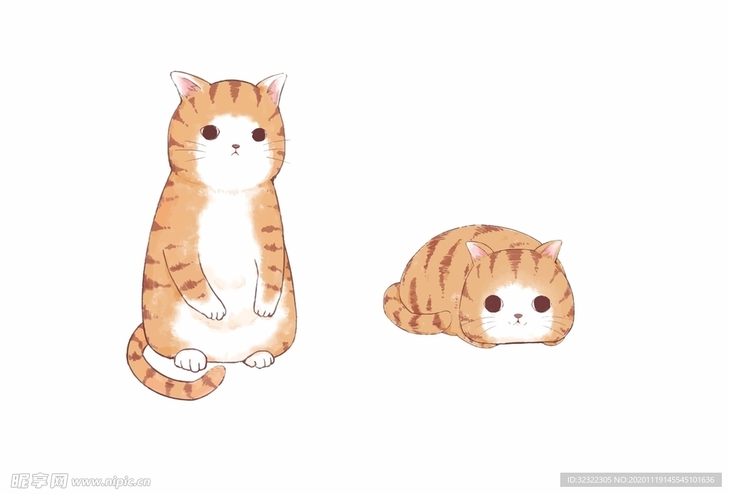 卡通手绘橘猫