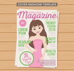 女孩时尚杂志封面