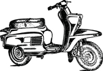 手绘摩托赛车