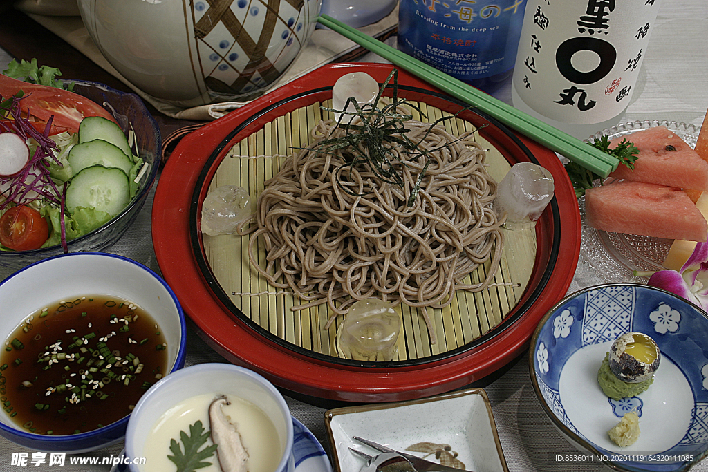 凉荞麦面定食