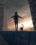 彩色动漫人物插画背景