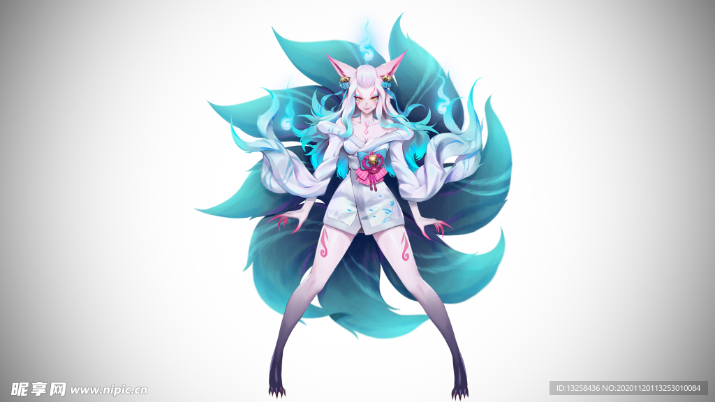 彩色动漫人物插画背景