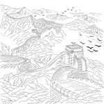长城线稿