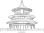 天坛线稿