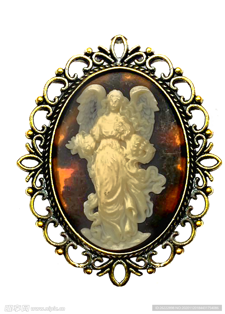 古典镜框天使美人浮雕