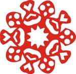 六角剪花窗花纸图案背景元素