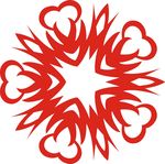 六角剪花窗花纸图案背景元素