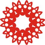六角剪花窗花纸图案背景元素