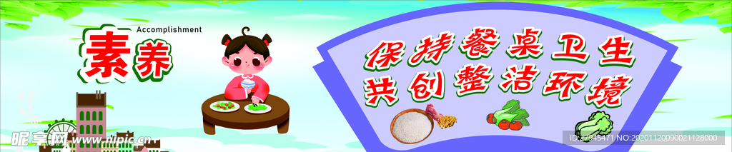 学校食堂素养展板