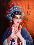 古典中国风国潮京剧插画海报