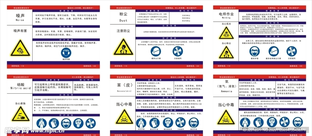 危害告知卡 职业危害