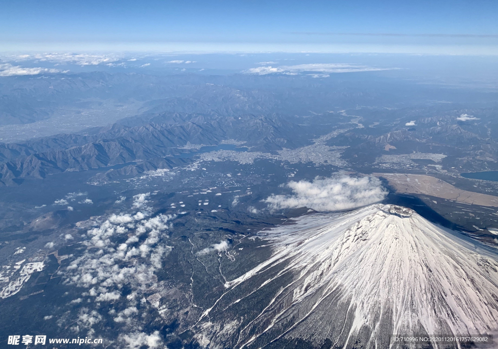 航拍富士山