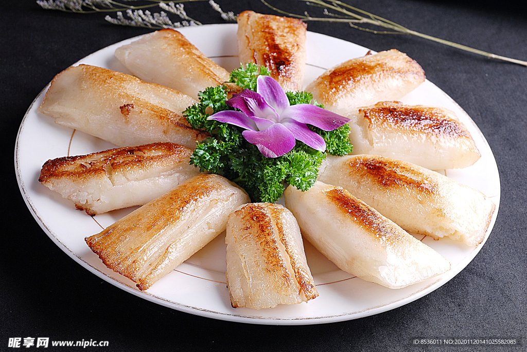 小吃香煎冻粑