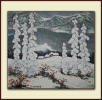 青石国画-冰雪山水画