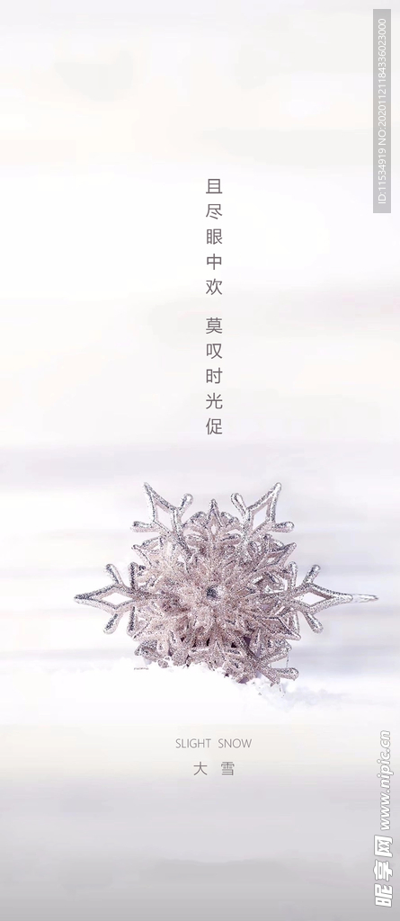 质感大雪节气海报