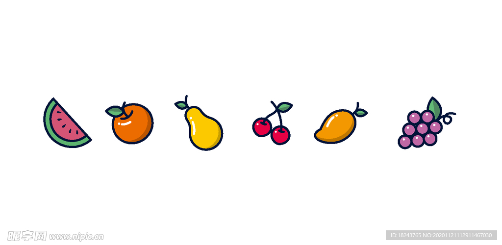 矢量水果图案
