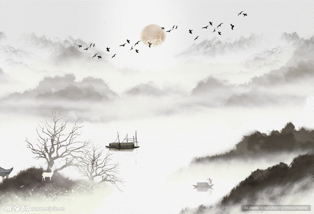 山水背景