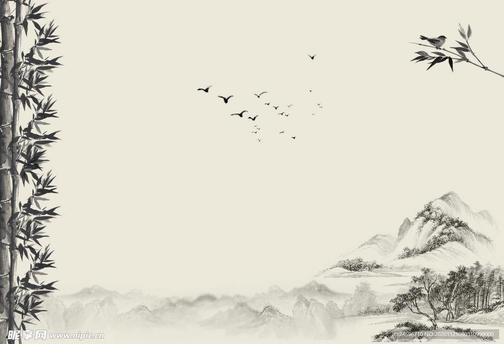 山水背景