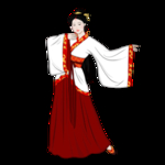 汉服女子服装设计手绘画