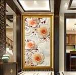 3D立体花卉玄关画