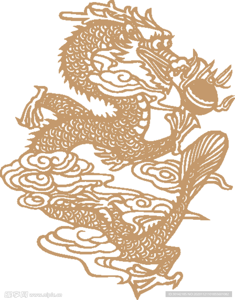 龙团龙凤龙印刷烫金底纹背景纹图