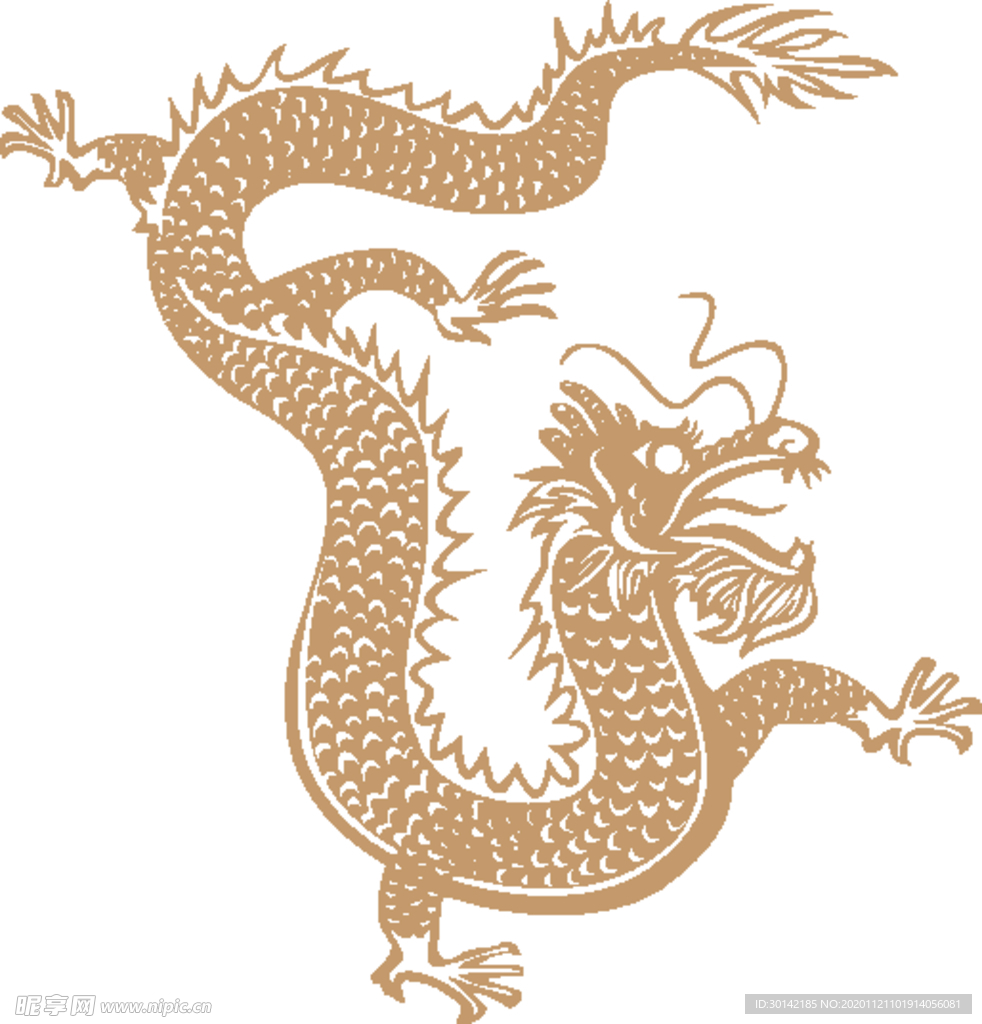龙团龙凤龙印刷烫金底纹背景纹图