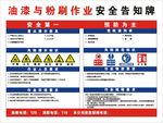 油漆与粉刷作业安全告知牌