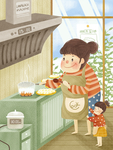 创意卡通插画图案