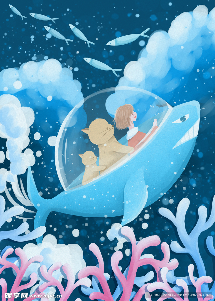 创意卡通插画图案