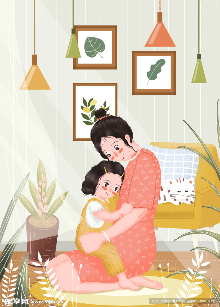 创意卡通插画图案