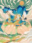 创意卡通插画图案