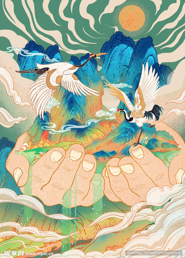 创意卡通插画图案