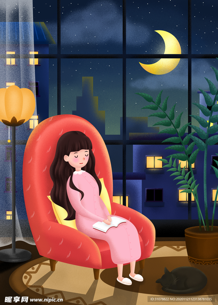 创意卡通插画图案