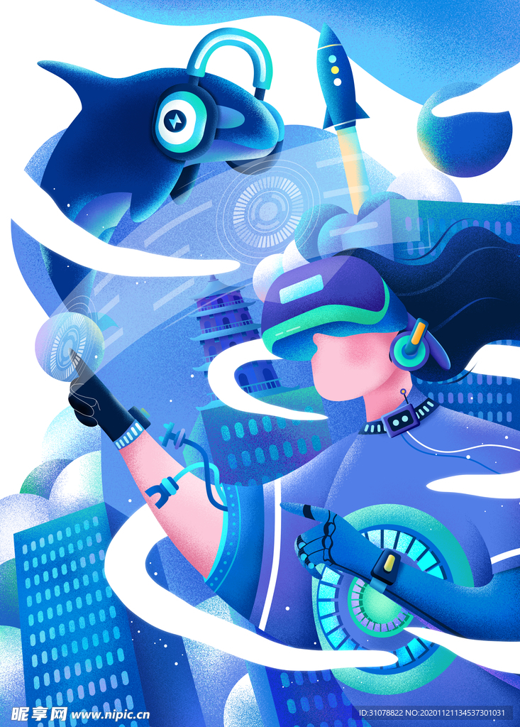 创意卡通插画图案