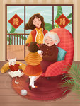 创意卡通插画图案