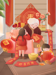创意卡通插画图案
