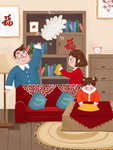 创意卡通插画图案
