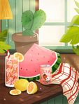 创意卡通插画图案
