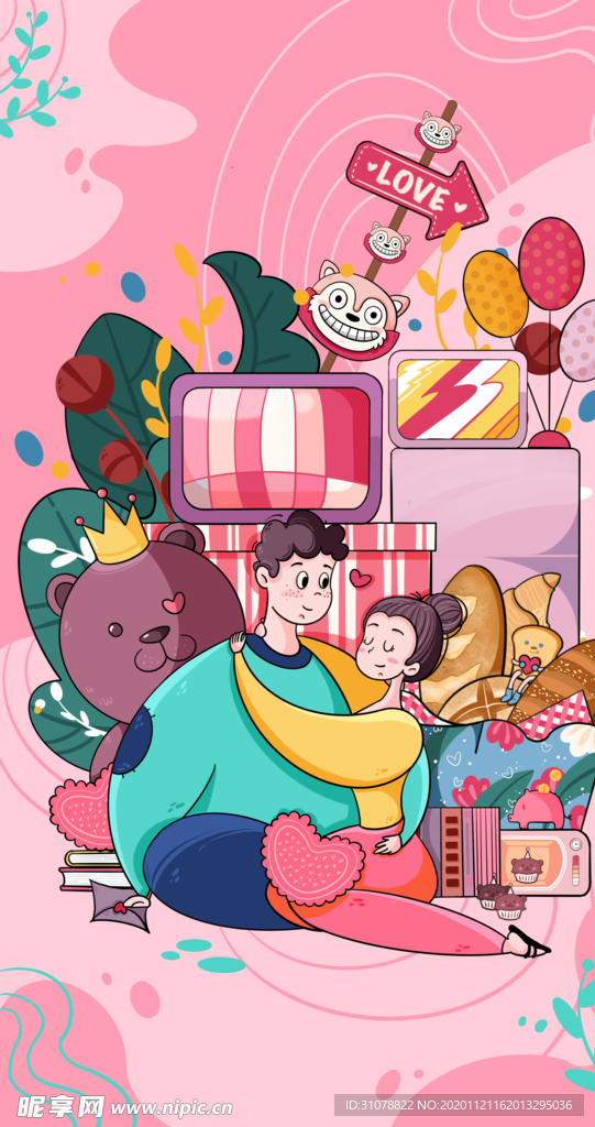 创意卡通插画图案