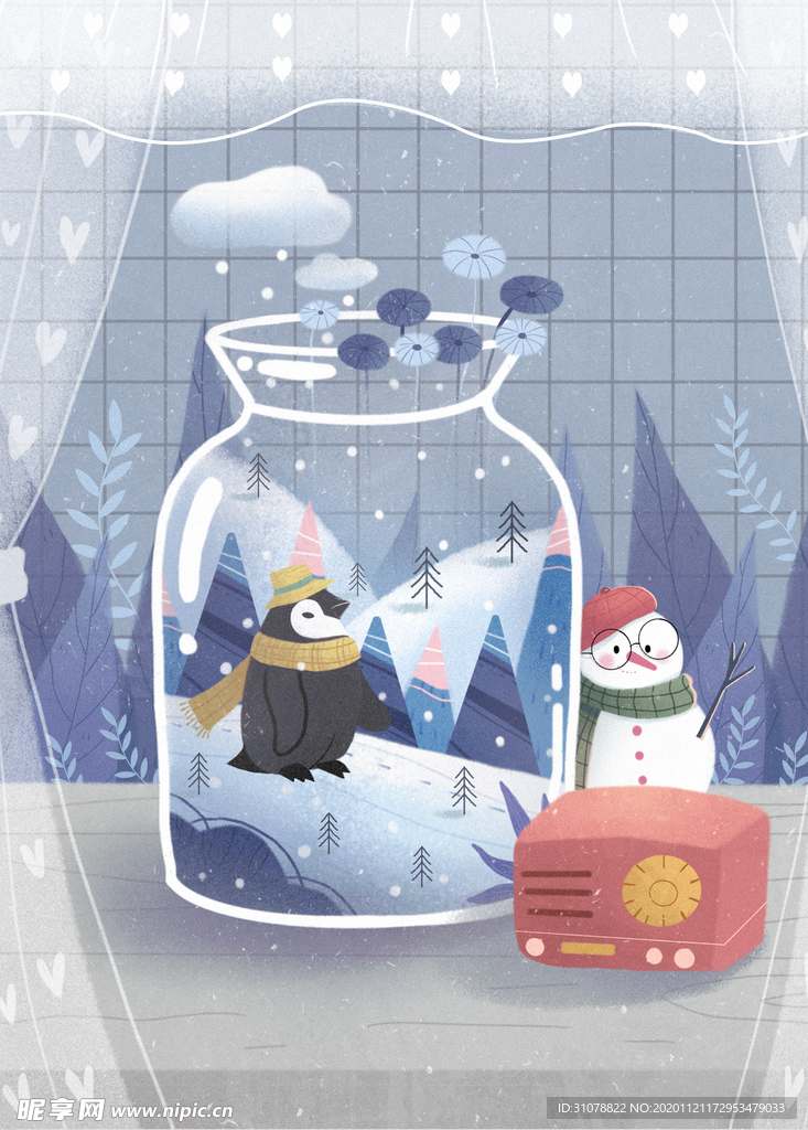 创意卡通插画图案