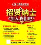 商场招聘海报