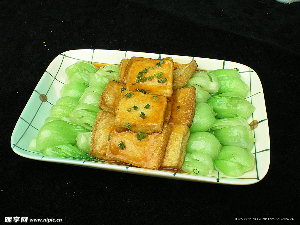 菜心煎豆腐