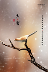 大雪节气海报