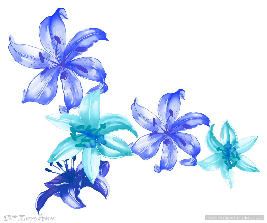 水墨花