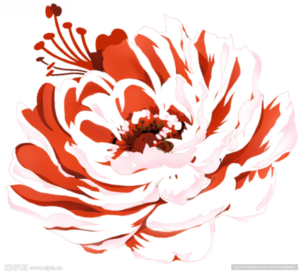 水墨花