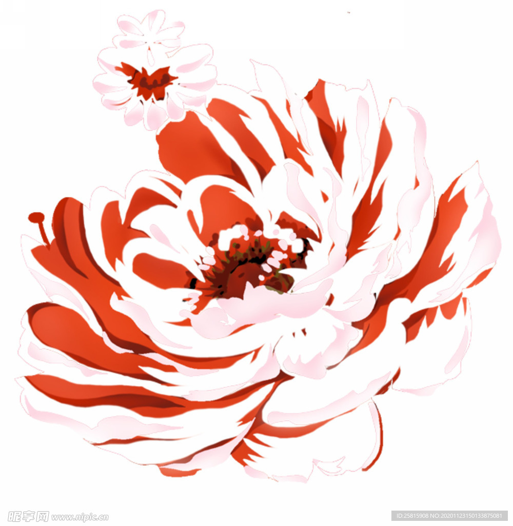 水墨花