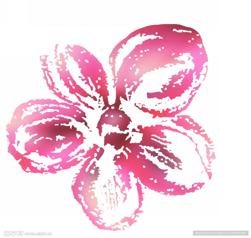 水墨花