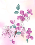 水墨花