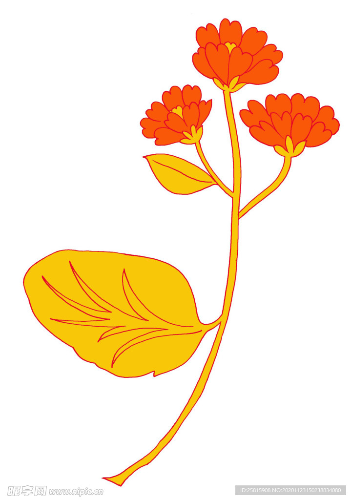 水墨花草